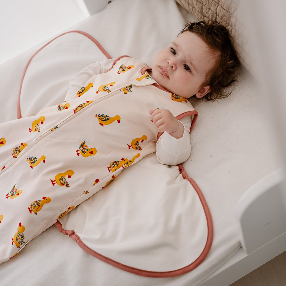 Nest Designs Organic Cotton Swaddle Sleep Bag 1.5 TOG in Five Little Ducks, product view 18