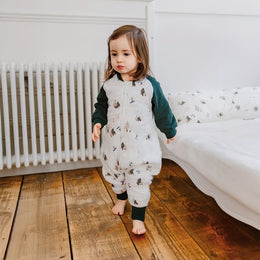 Nest Designs Raglan Bamboo Long Sleeve Footed Sleep Bag 2.5 Tog Chills N' Thrills