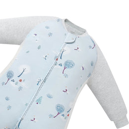 Nest Designs Raglan Bamboo Long Sleeve Footed Sleep Bag 2.5 Tog Snowy Snuggles
