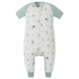 Nest Designs Raglan Bamboo Pima Short Sleeve Footed Sleep Bag 0.6 Tog Oh Gnome