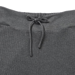 Nest Designs Rib Knit Bell Bottom Maternity Pants Charcoal