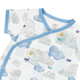Nest Designs Short Sleeve Kimono Onesie Fluffy Puffs
