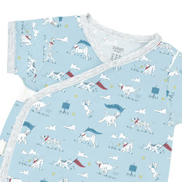 Nest Designs Short Sleeve Kimono Onesie Puppy Park