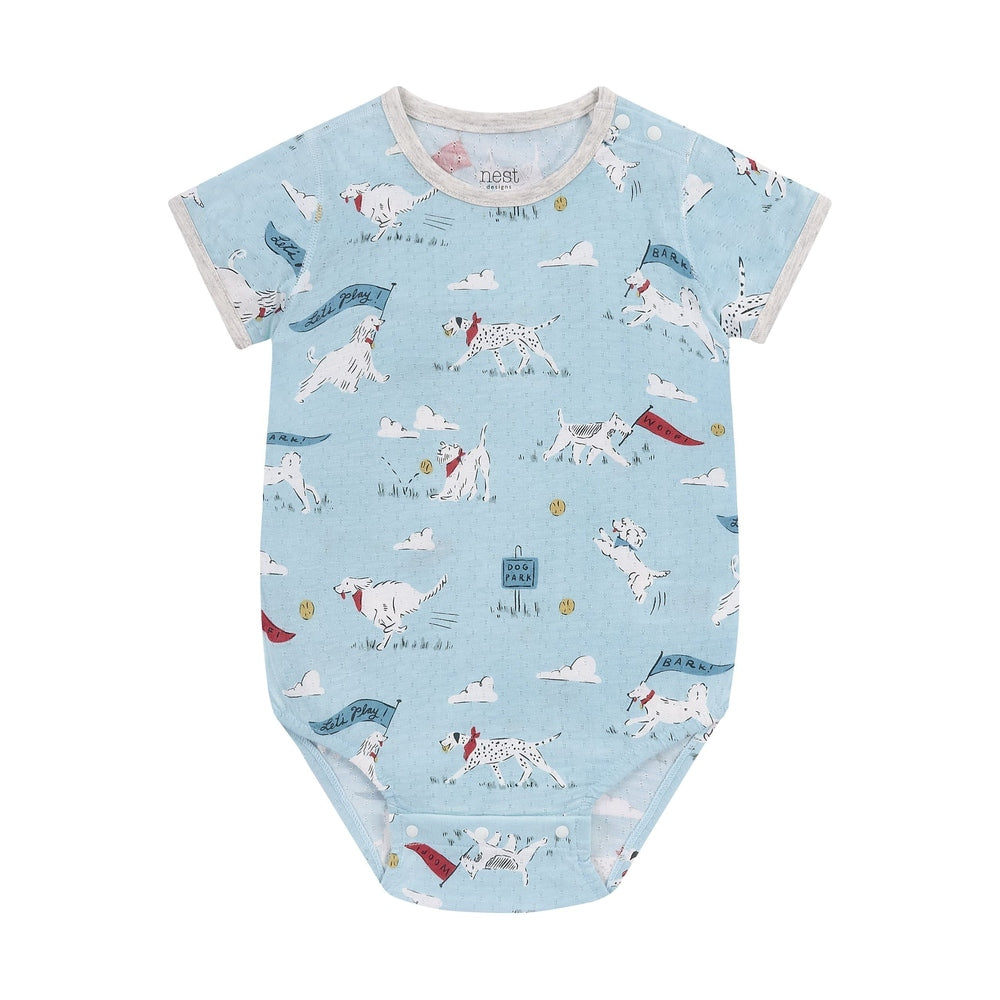 Nest Designs Short Sleeve Onesie Puppy Park