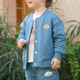 Petite Revery Smiley Brunch Baseball Jacket