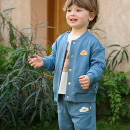 Petite Revery Smiley Brunch Baseball Jacket
