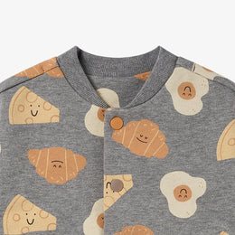 Petite Revery Smiley Brunch Baseball Jacket