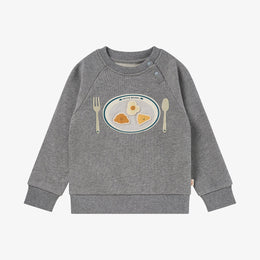 Petite Revery Smiley Plate Velcro Sweatshirt