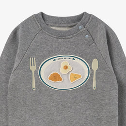 Petite Revery Smiley Plate Velcro Sweatshirt