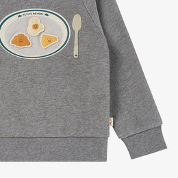 Petite Revery Smiley Plate Velcro Sweatshirt