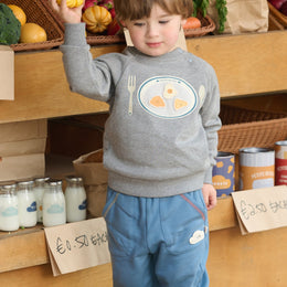 Petite Revery Smiley Plate Velcro Sweatshirt