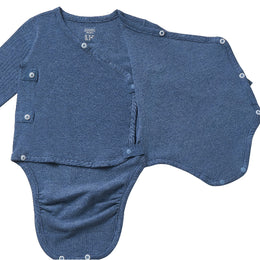 Nest Designs Tanboocel Long Sleeve Kimono Onesie Vintage Indigo