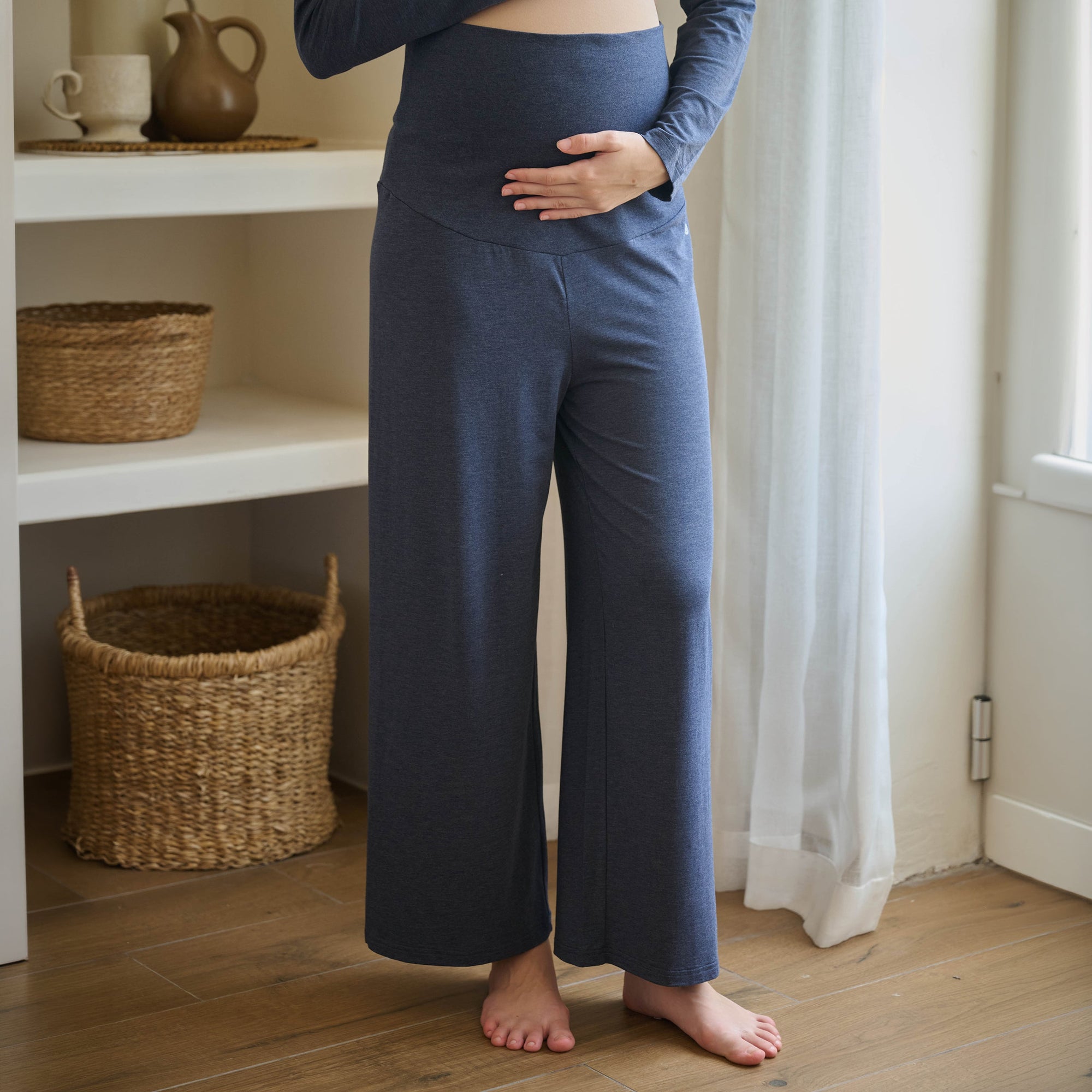 Nest Designs Turn Over Waistband Maternity Pants Inkwell