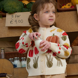 Petite Revery Veggie Jacquard Cardigan