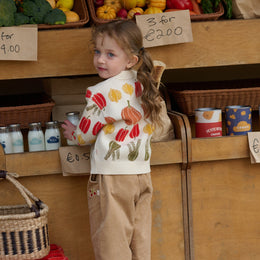 Petite Revery Veggie Jacquard Cardigan
