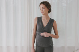 Nest Designs Women's Nursing Tank Top Charcoal