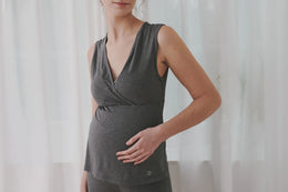Nest Designs Women's Nursing Tank Top Charcoal