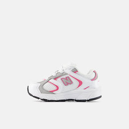 New Balance 408 Bungee Lace Shoes White With Pink Satin