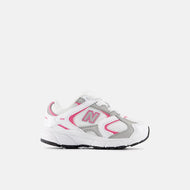 New Balance 408 Bungee Lace Shoes White With Pink Satin
