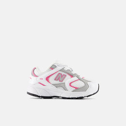 New Balance 408 Bungee Lace Shoes White With Pink Satin