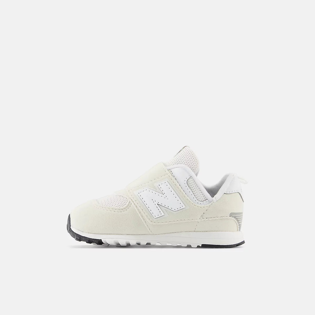 New Balance 574 NEW-B Hook & Loop Shoes in Nimbus Cloud With White — inner side