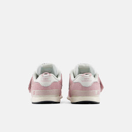 New Balance 574 NEW-B Hook & Loop Shoes Pink Chalk With Sea Salt