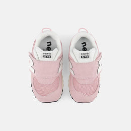 New Balance 574 NEW-B Hook & Loop Shoes Pink Chalk With Sea Salt
