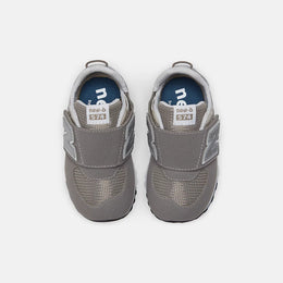 New Balance 574 NEW-B Hook & Loop Shoes Rain Cloud With White
