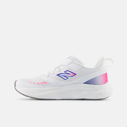 New Balance 625 Hook & Loop Shoes White With Pink Heat And Bluebird
