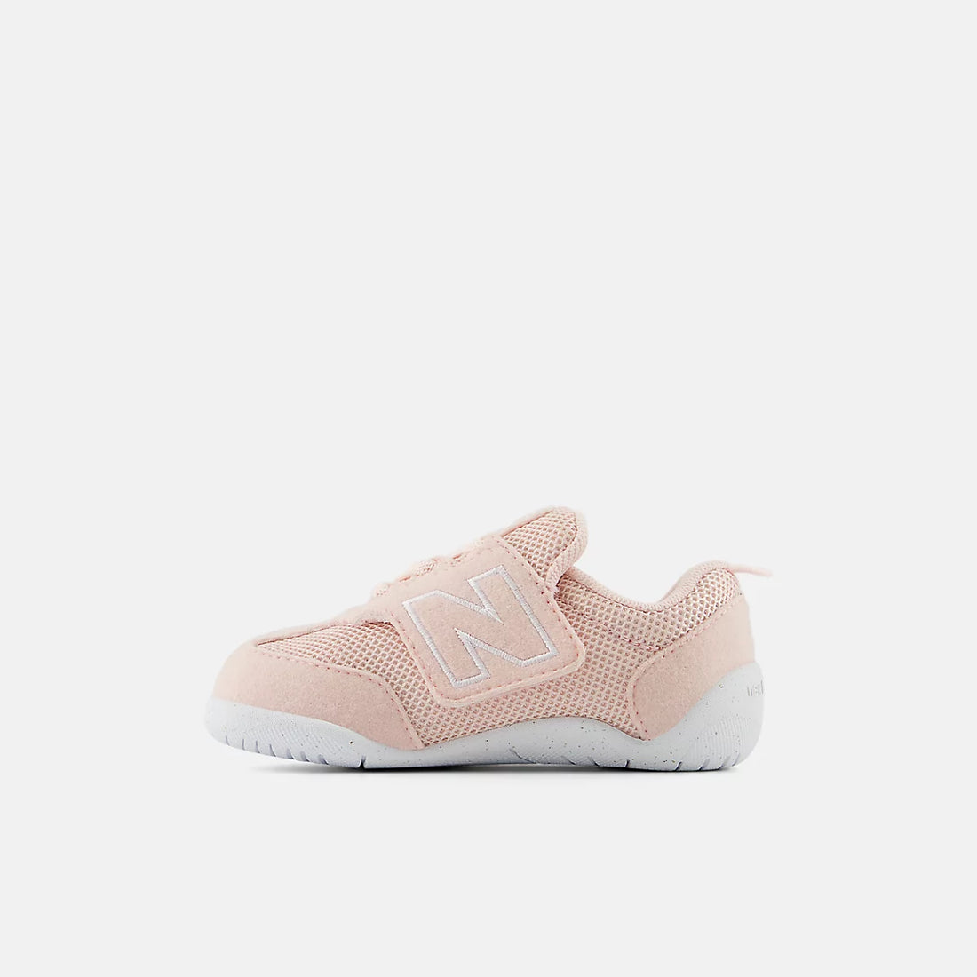 New Balance NEW-B FIRST Hook & Loop Shoes in Crystal Pink With White — inner side