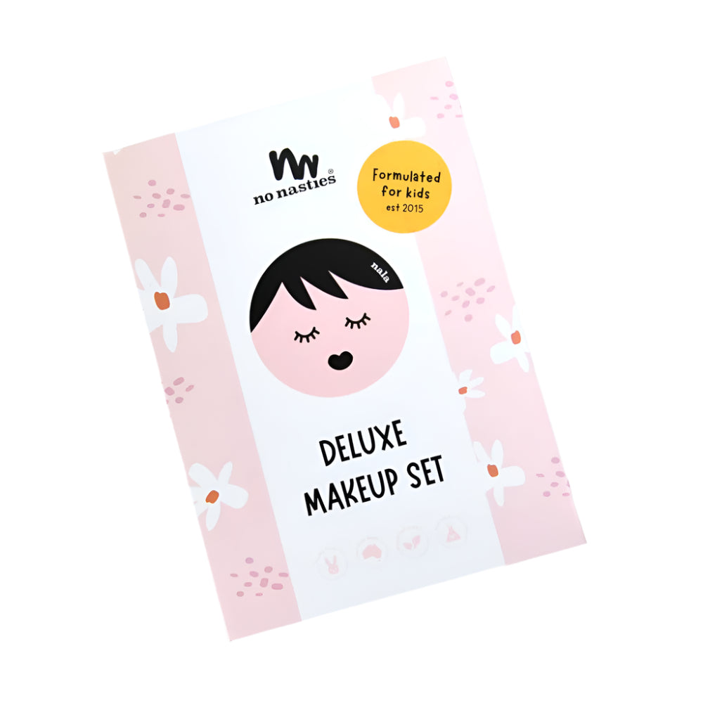 No Nasties Kids Nala deluxe pink natural pressed powder makeup palette kit for kids
