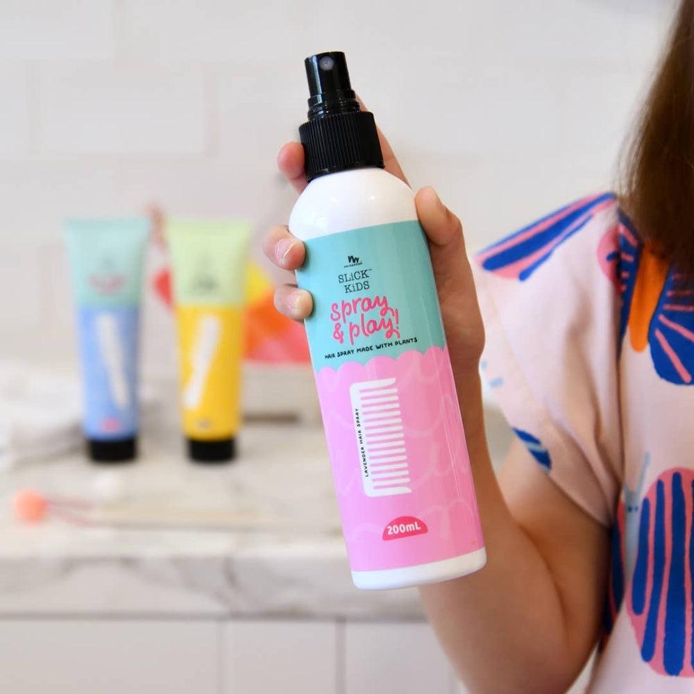 No Nasties Kids natural alcohol-free hair spray, lavender & lime, 200 ml