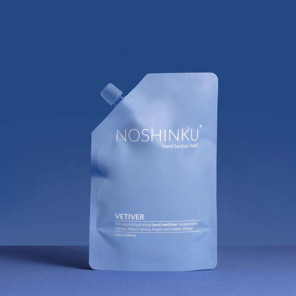 Noshinku hand moisturizing refill pouch, 3.4 oz, blue