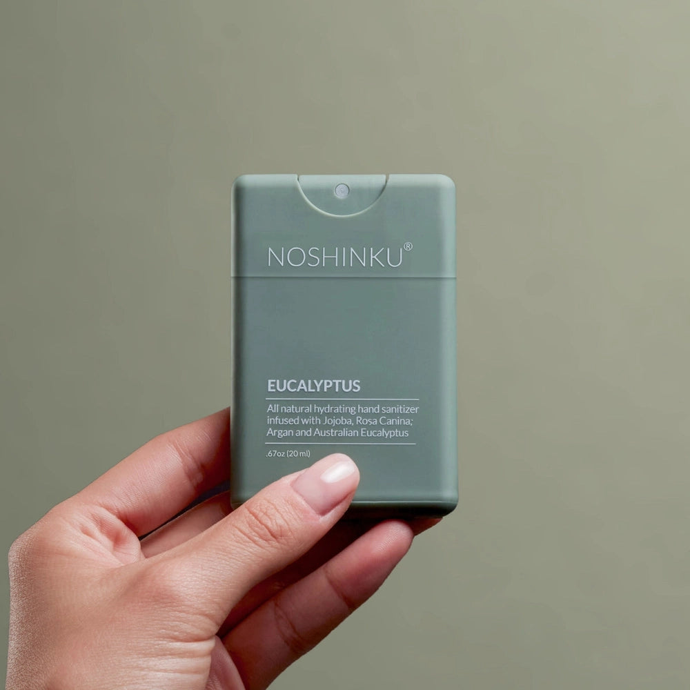 Noshinku refillable eucalyptus pocket hand sanitizer, 20 ml bottle