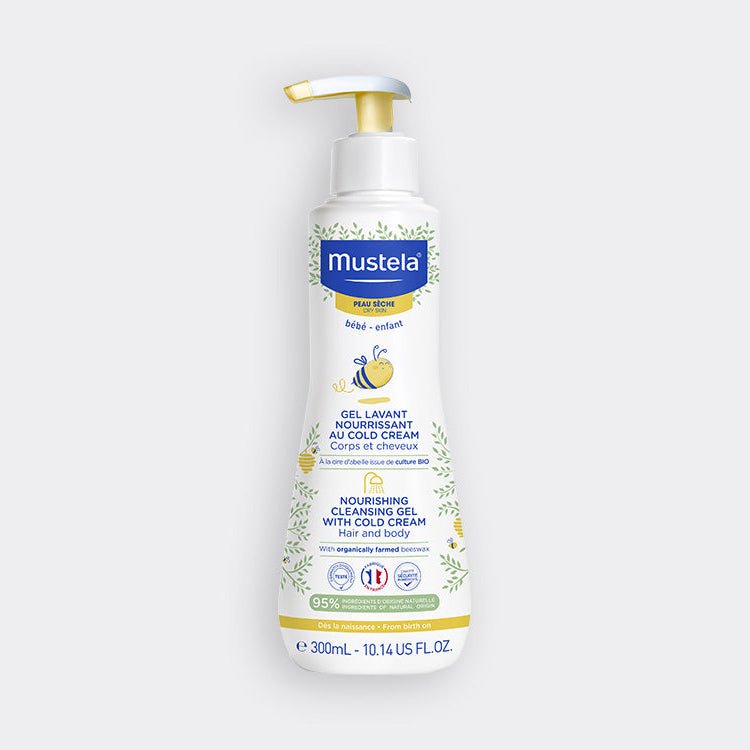 Mustela Nourishing Cleansing Gel with Cold Cream and Organic Beeswax 300 mL - front product view