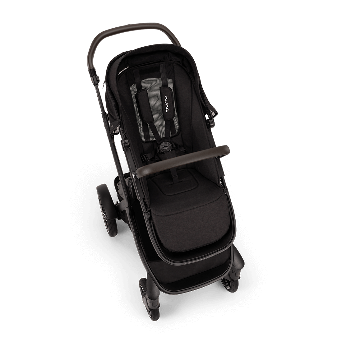 Nuna DEMI Next — Caviar — mesh seat overhead
