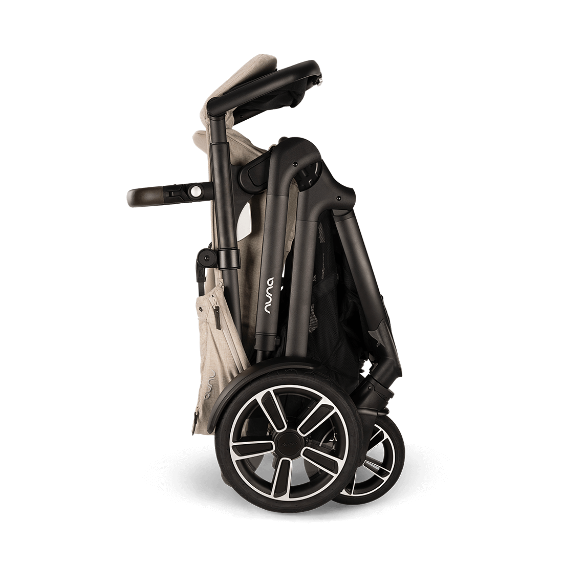 Nuna DEMI next Stroller with Rider Board — Biscotti compact fold with rider board