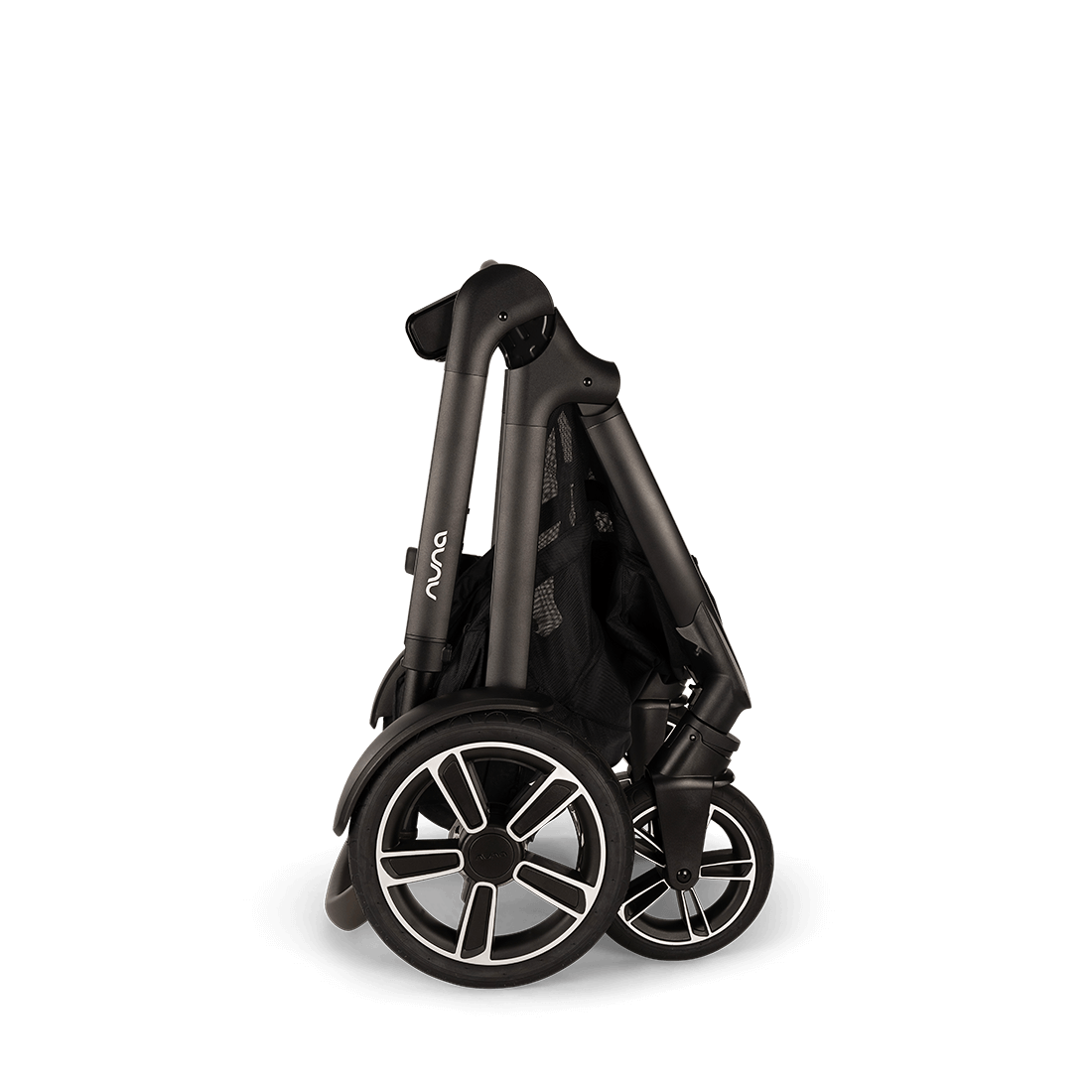 Nuna DEMI next Stroller with Rider Board — Biscotti frame-only compact fold