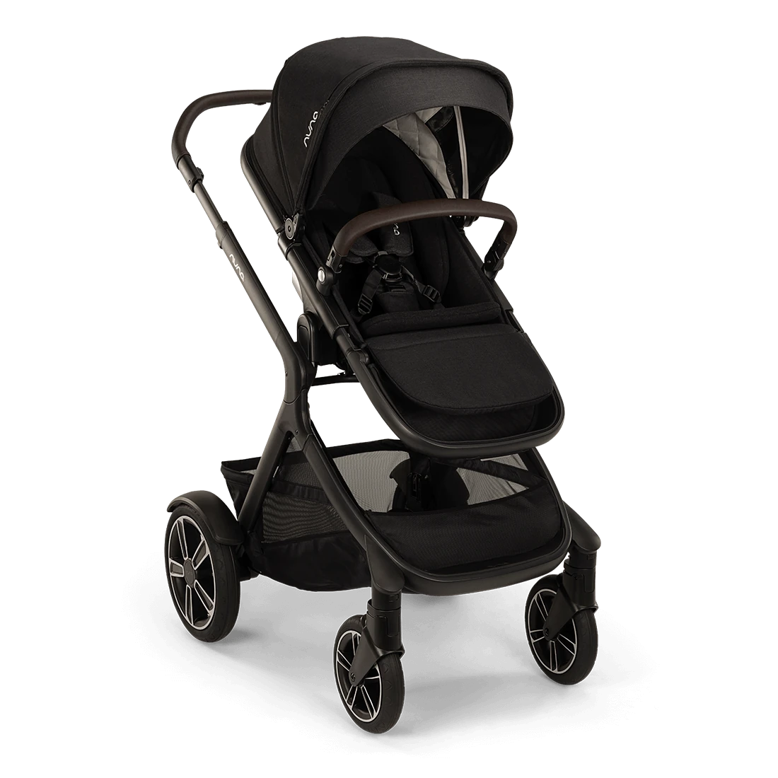 Nuna DEMI Next Stroller with Rider Board — Caviar — product view