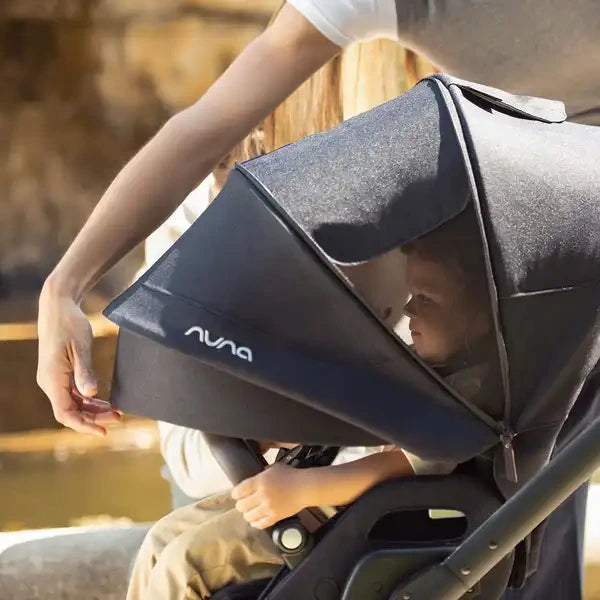 Nuna MIXX Next canopy during an outdoor outing
