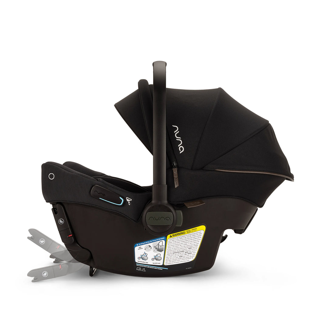 Nuna MIXX Next Stroller + PIPA Urbn Infant Car Seat Travel System showing canopy detail