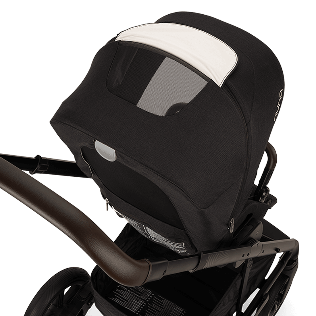 Nuna MIXX next Stroller — stroller canopy rear mesh window close-up
