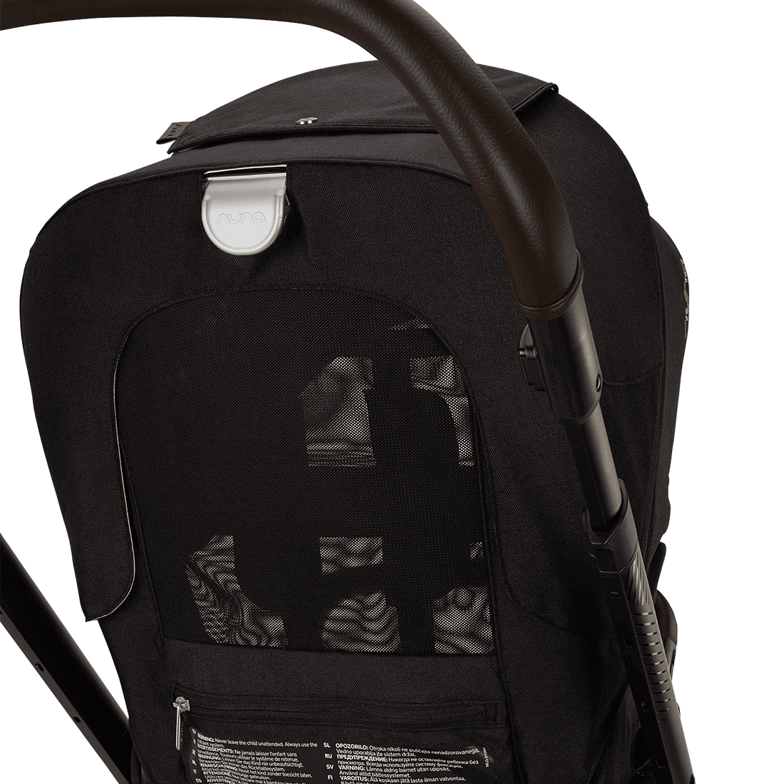 Nuna MIXX next Stroller — stroller seat back ventilation panel close-up