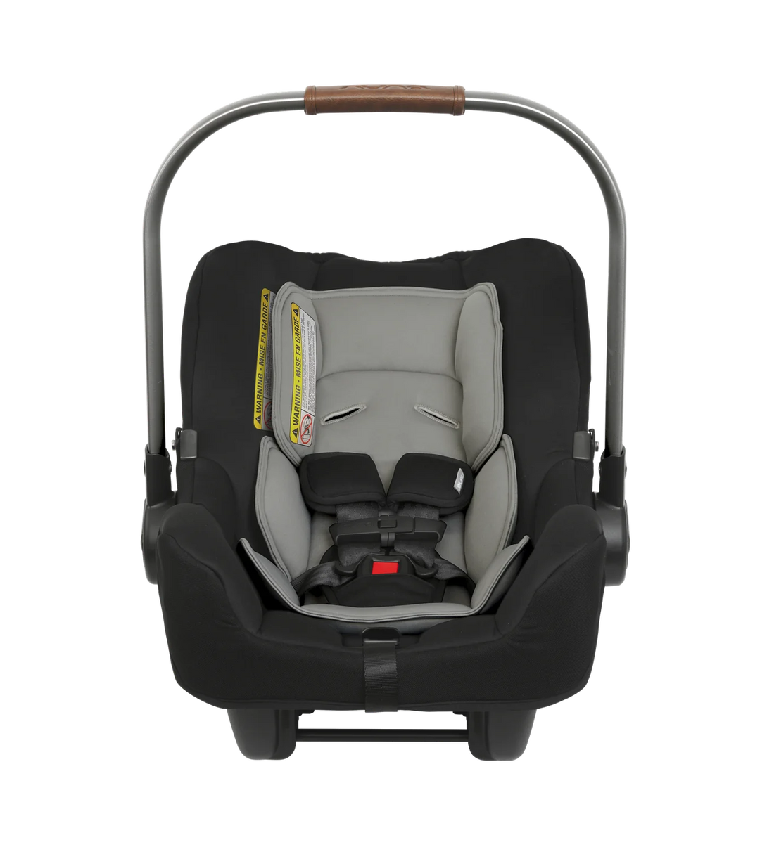 Nuna PIPA Caviar infant car seat front harness view