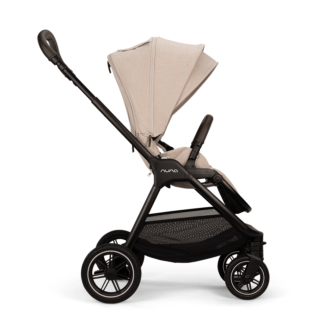 Nuna TRIV next Stroller — Biscotti forward-facing seat side profile