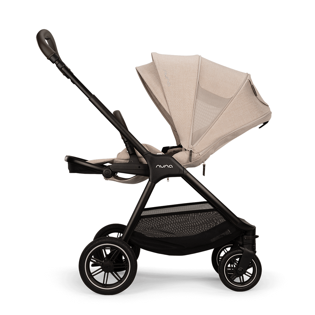 Nuna TRIV next Stroller — Biscotti parent-facing deep recline