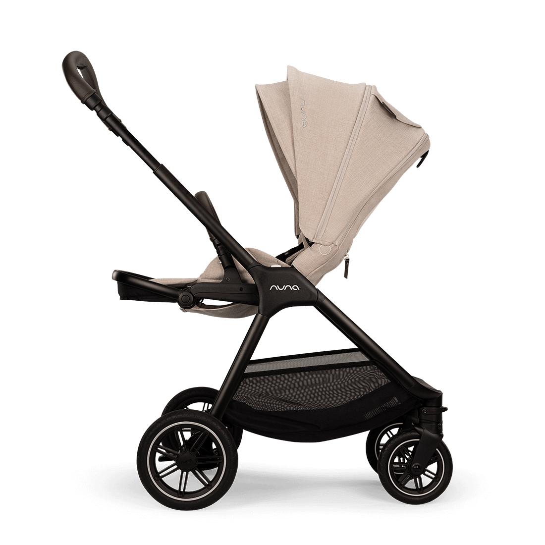 Nuna TRIV next Stroller — Biscotti parent-facing light recline