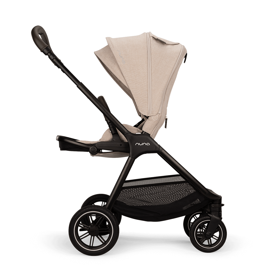 Nuna TRIV next Stroller — Biscotti parent-facing seat side profile