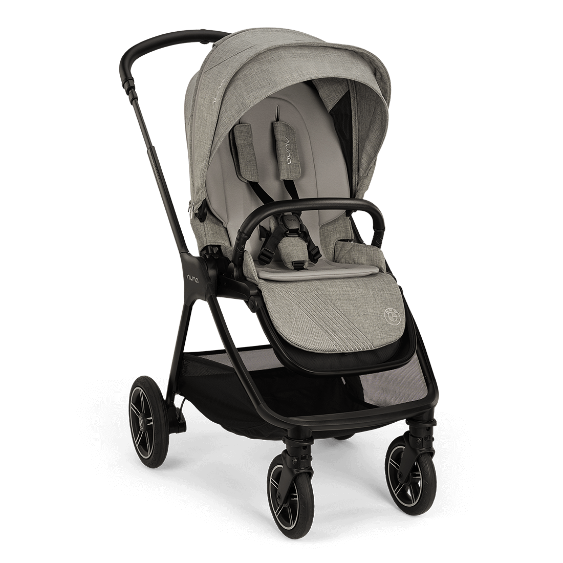 Nuna TRIV next Stroller — Graphene BMW Collection angled front view