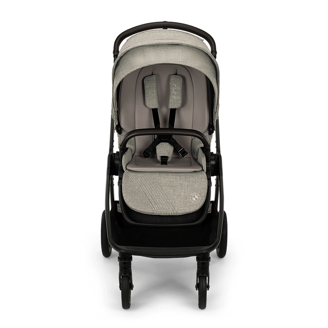 Nuna TRIV next Stroller — Graphene BMW Collection straight-on front view